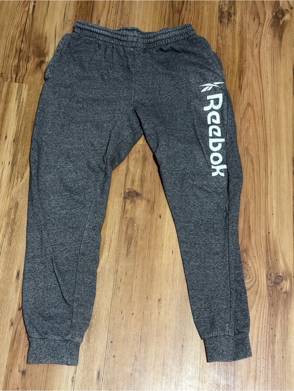 Reebok Kids Dark Gray Joggers with White Logo